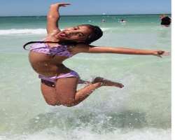 Aroma favourite pass time activity is to have fun at the beach with her family.